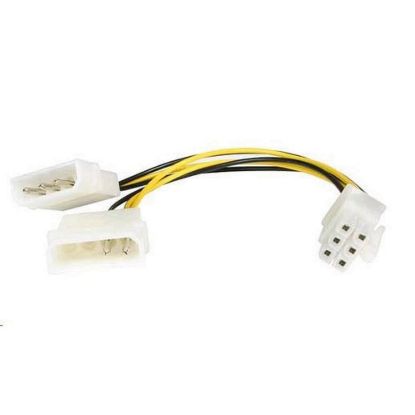 Obrázek PREMIUMCORD Redukce napájecí 5, 25" Molex - 6pin pro PCI- E grafické karty