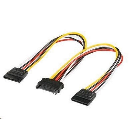 Obrázek PREMIUMCORD Kabel SATA napájecí (Y) k HDD (2xF/ 1xM, 16cm, rozdvojka)