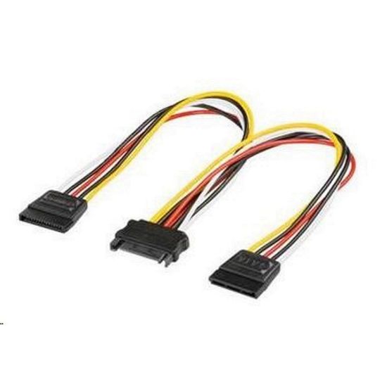 Obrázek PREMIUMCORD Kabel SATA napájecí k HDD rozdvojka 2x SATA