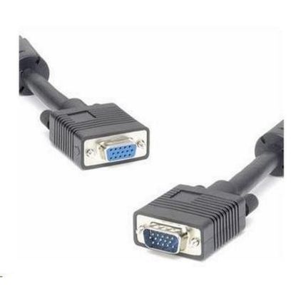 Obrázek PREMIUMCORD Kabel VGA prodlužovací 5m (HD15M/ F, dvojité stínění, feritová jádra)