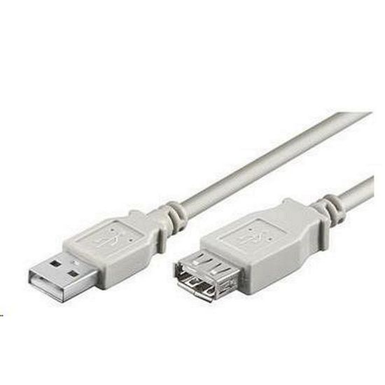 Obrázek PREMIUMCORD Kabel USB 2.0 A- A 0, 5m (50cm), prodlužovací (M/ F)