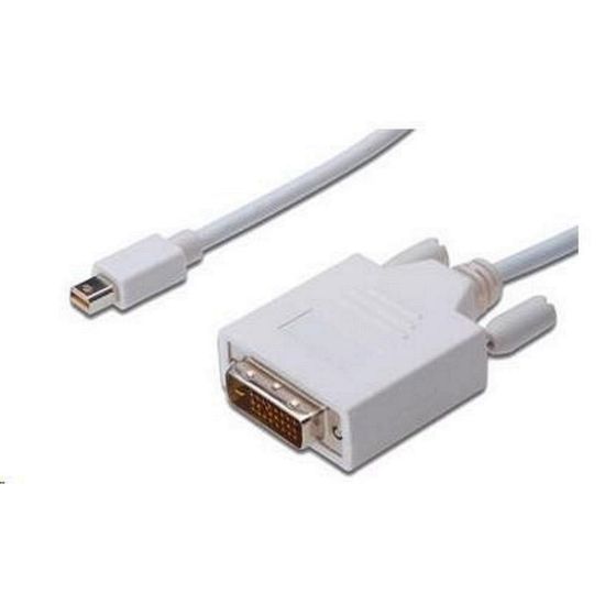 Obrázek PREMIUMCORD Kabel Mini DisplayPort - DVI 1m, bílý