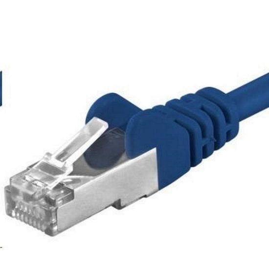 Obrázek PREMIUMCORD Patch kabel CAT6a S- FTP, RJ45- RJ45, AWG 26/ 7 10m modrá