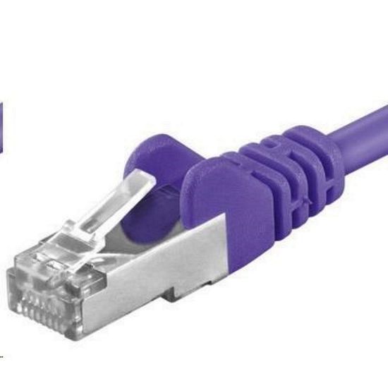 Obrázek PREMIUMCORD Patch kabel CAT6a S- FTP, RJ45- RJ45, AWG 26/ 7 10m fialová