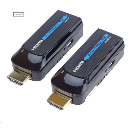 Obrázek PREMIUMCORD HDMI extender na 50m přes jeden kabel Cat6