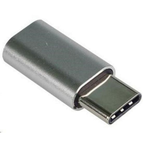 Obrázek PREMIUMCORD Adaptér USB 3.1 C/ male - USB 2.0 Micro- B/ female, stříbrný