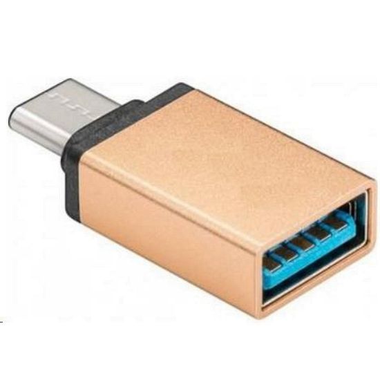 Obrázek PREMIUMCORD Adaptér USB 3.1 C/ male - USB 3.0 A/ female, zlatý, OTG