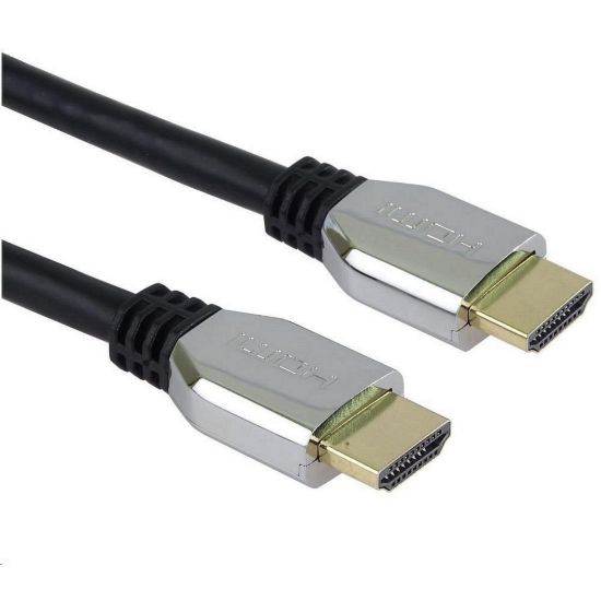 Obrázek PREMIUMCORD Kabel HDMI 2.1 High Speed + Ethernet kabel (Zinc Alloy krytky, zlacené konektory) 0.5m