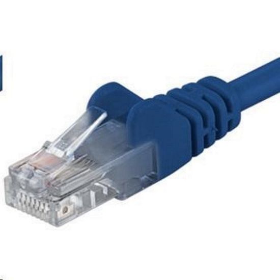 Obrázek PREMIUMCORD Patch kabel UTP RJ45- RJ45 CAT5e 0.25m modrá