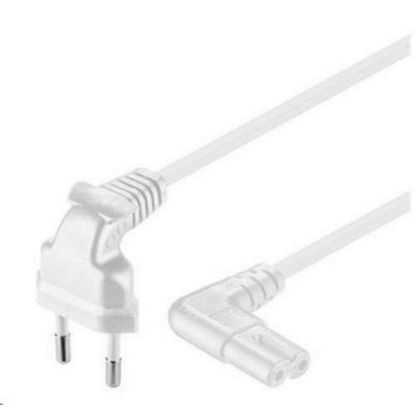 Obrázek PREMIUMCORD Kabel síťový 230V k magnetofonu se zahnutými konektory 0.75m