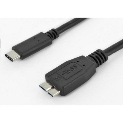 Obrázek PremiumCord Kabel USB 3.1 konektor C/ male - USB 3.0 konektor Micro- B/ male, 0.6m
