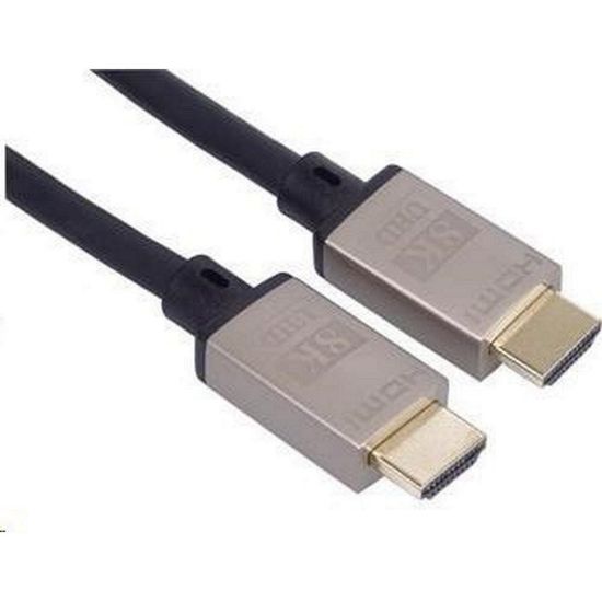 Obrázek PREMIUMCORD Kabel HDMI 2.1 High Speed + Ethernet kabel 8K@60 Hz, 4K@120 Hz, pozlacené konektory, 0.5m