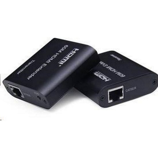 Obrázek PREMIUMCORD HDMI extender na 60m FULL HD 1080p přes jeden kabel Cat5e/ 6/ 6a/ 7, EDID nastavení
