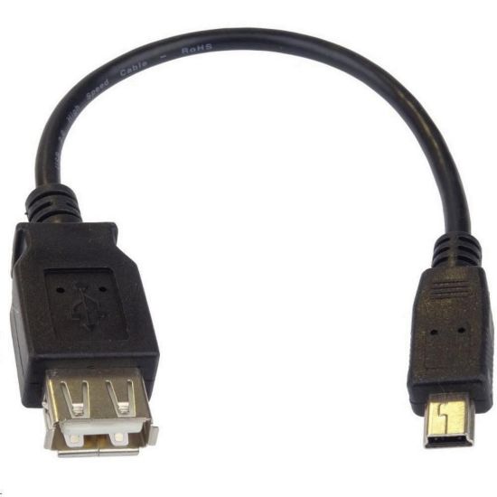 Obrázek PREMIUMCORD USB redukce kabel USB A/ female - Mini 5pin USB/ male 20cm OTG