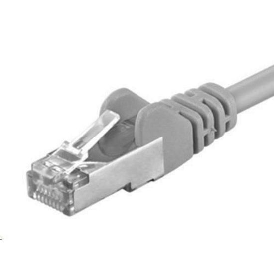 Obrázek PREMIUMCORD Patch kabel CAT.6 F/ UTP, RJ45- RJ45, AWG 26 15m šedá