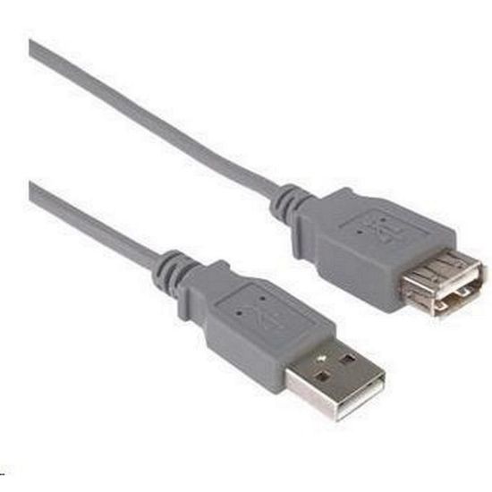 Obrázek PREMIUMCORD Kabel USB 2.0 A- A 5m, prodlužovací (M/ F) šedý