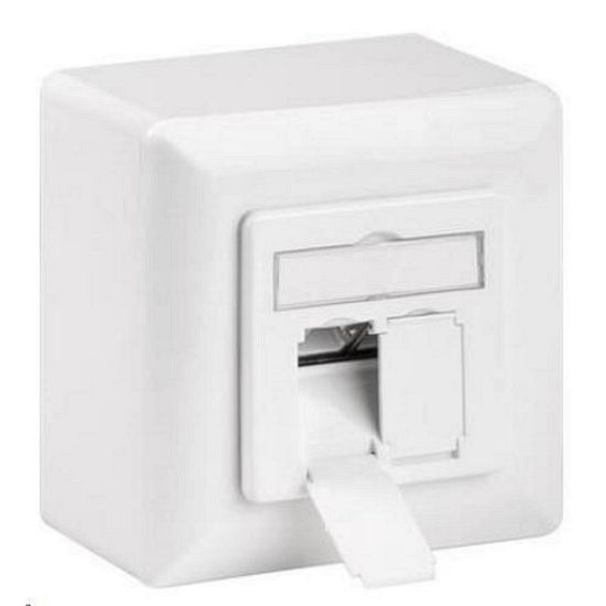 Obrázek CAT 6a Class EA síťová zásuvka na/ pod omítku 2x RJ45