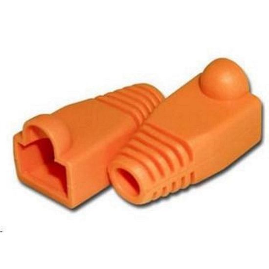 Obrázek PremiumCord 25ks Krytek konektoru RJ45 - oranžová