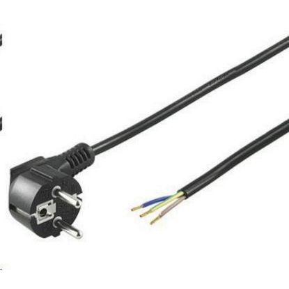 Obrázek PREMIUMCORD Kabel Flexo síťový třížilový 230V s úhlovou vidlicí 2m černá