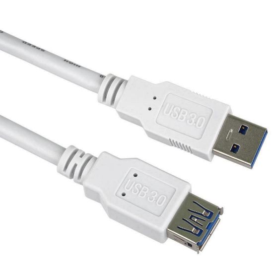 Obrázek PremiumCord Prodlužovací kabel USB 3.0 Super- speed 5Gbps A- A, MF, 9pin, 1m, bílá