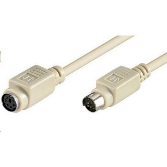 Obrázek PREMIUMCORD Prodlužovací kabel PS/ 2(M) - PS/ 2(F) 3m (k PS/ 2 myši nebo klávesnici)