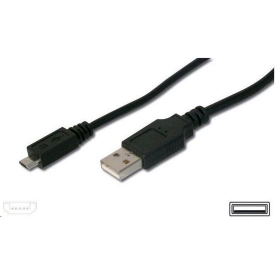 Obrázek PREMIUMCORD Kabel USB 2.0 A- Micro B propojovací 0, 2m (černý)