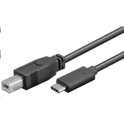 Obrázek PremiumCord Kabel USB 3.1 konektor C/ male - USB 2.0 konektor B/ male, 1m