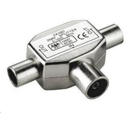 Obrázek PremiumCord TV antenní slučovač- rozbočovač IEC 75 Ohm 1xF- 2xM