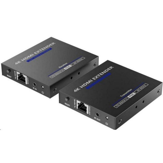 Obrázek PremiumCord HDMI 2.0 extender Ultra HD 4kx2k@60 Hz na 70m přes Cat6/ Cat6A/ Cat7