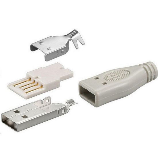 Obrázek goobay Konektor USB typu A samec pájecí konektor (jen po 10ks)
