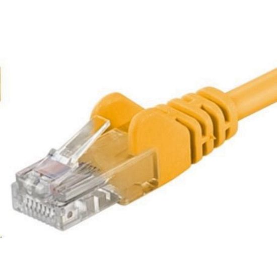 Obrázek PremiumCord Patch kabel UTP RJ45- RJ45 CAT6 0.25m žlutá