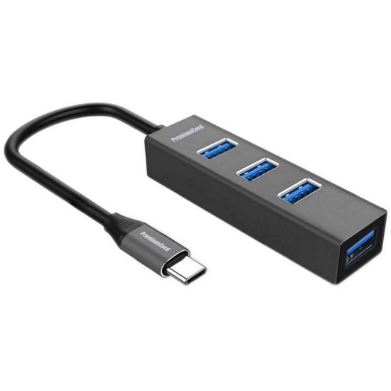 Obrázek PremiumCord 5G SuperSpeed USB Hub Type C na 4x USB 3.2 Gen 1