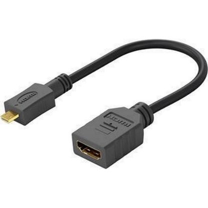 Obrázek PremiumCord Flexi adaptér HDMI Typ A samice - micro HDMI Typ D samec pro ohebné zapojení