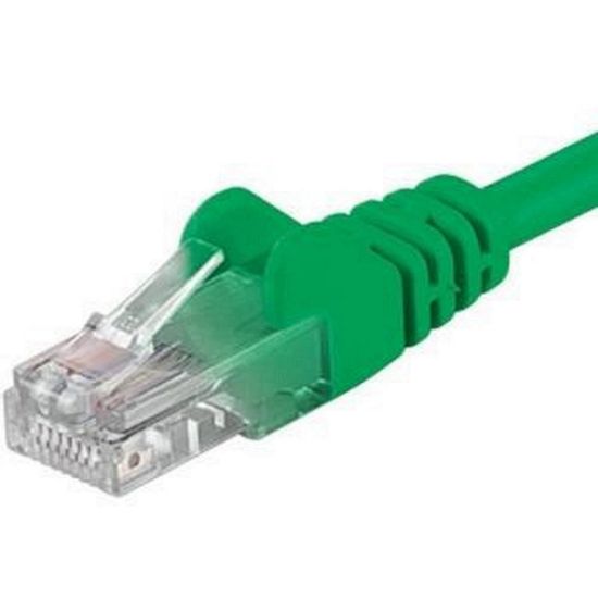 Obrázek PremiumCord Patch kabel UTP RJ45- RJ45 CAT6 7m zelená