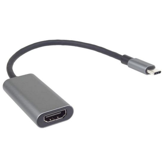 Obrázek PremiumCord Převodník USB- C na HDMI, rozlišení 4K a FULL HD 1080p, kovové pouzdro