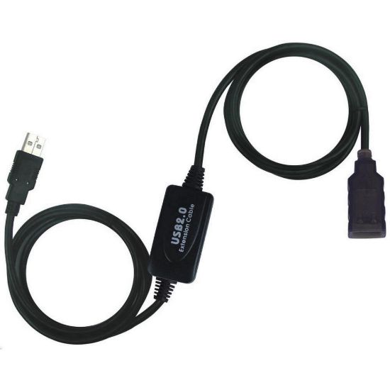 Obrázek PREMIUMCORD USB 2.0 repeater a prodlužovací kabel A/ M- A/ F 10m