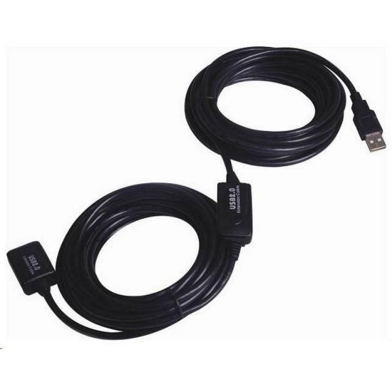 Obrázek PREMIUMCORD USB 2.0 repeater a prodlužovací kabel A/ M- A/ F 15m