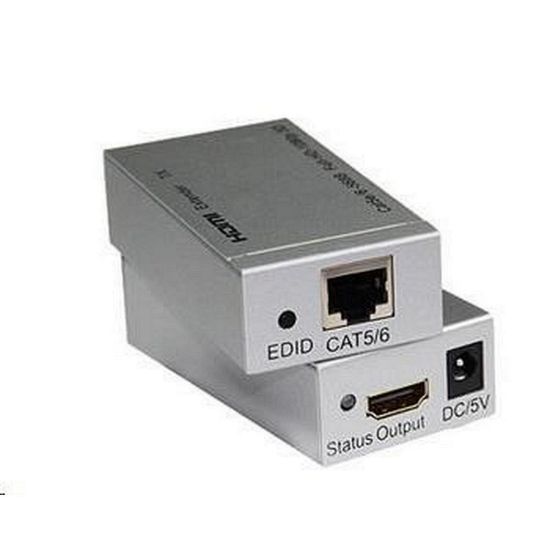 Obrázek PremiumCord 4K HDMI extender na 60m přes jeden kabel Cat5e/ Cat6