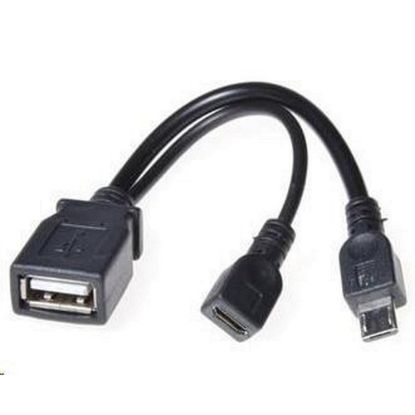 Obrázek PREMIUMCORD USB redukce kabel USB A/ female+Micro USB/ female - Micro USB/ male OTG