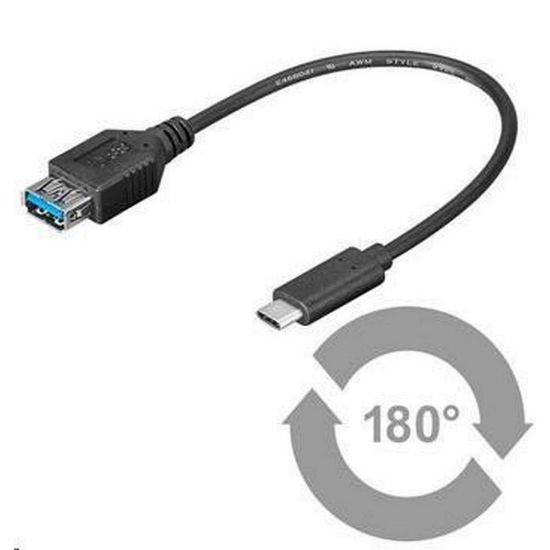 Obrázek PREMIUMCORD Adaptér USB 3.1 C/ male - USB 3.0 A/ female, OTG, 0, 2m