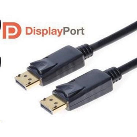 Obrázek PREMIUMCORD DisplayPort 1.2 přípojný kabel M/ M, zlacené konektory, 1m