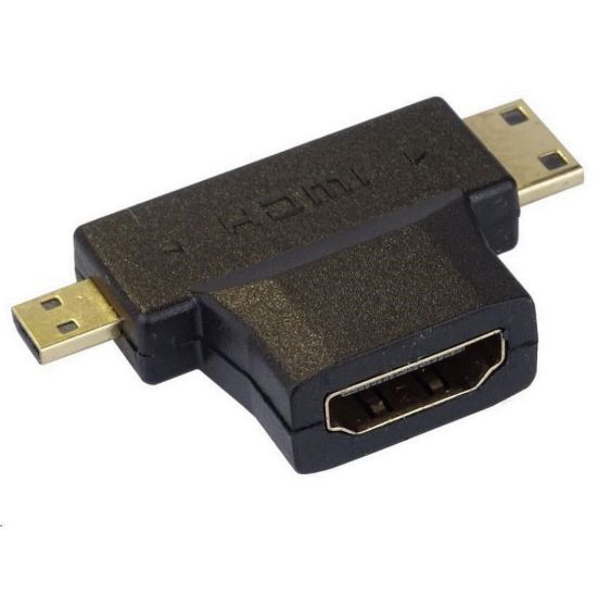 Obrázek PremiumCord Adaptér HDMI na mini HDMI typ C a micro HDMI typ D