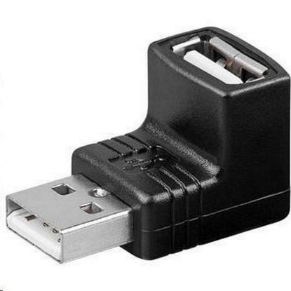 Obrázek PremiumCord USB redukce A- A, Male/ Female 90°