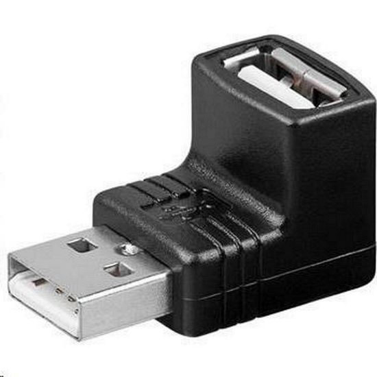 Obrázek PremiumCord USB redukce A- A, Male/ Female 90°