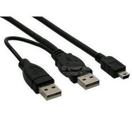 Obrázek PREMIUMCORD Kabel USB 2.0 napájecí Y kabel A/ M + A/ M - - A/ M mini 0.4m + 0.5m