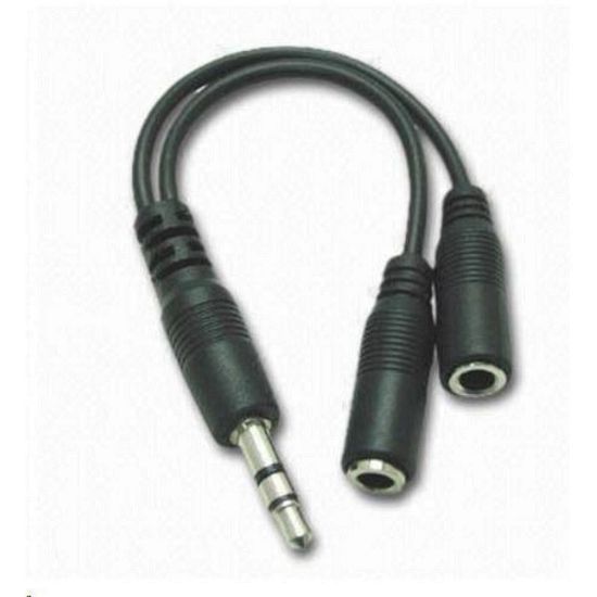 Obrázek PREMIUMCORD Kabelová rozdvojka 3, 5 Jack M - 2xF 10cm