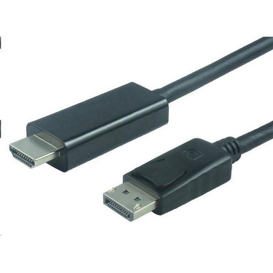Obrázek PREMIUMCORD Kabel DisplayPort 1.2 na HDMI 2.0, pro rozlišení 4Kx2K@60 Hz, 1m