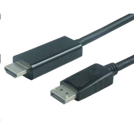 Obrázek PREMIUMCORD Kabel DisplayPort 1.2 na HDMI 2.0, pro rozlišení 4Kx2K@60 Hz, 2m