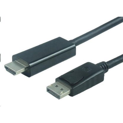 Obrázek PREMIUMCORD Kabel DisplayPort 1.2 na HDMI 2.0, pro rozlišení 4Kx2K@60 Hz, 3m