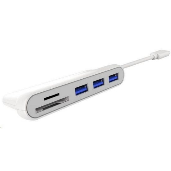 Obrázek PREMIUMCORD USB3.1 Typ- C hub 3x USB3.0 + čtečka SD karet
